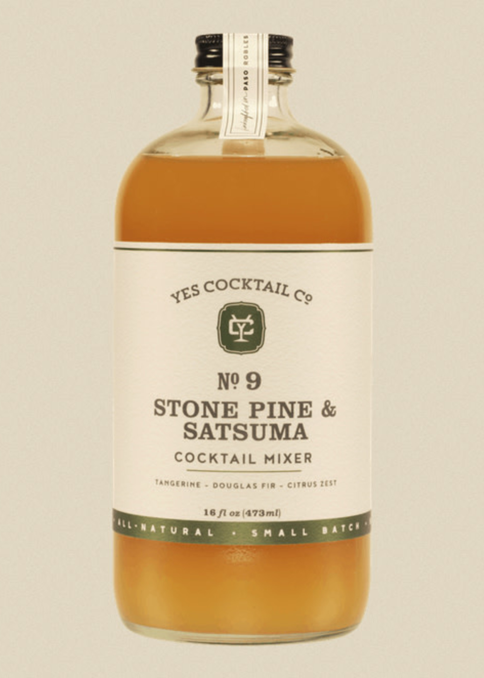 Yes Cocktail Co Yes Cocktail Co, No 9 Stone Pine and Satsuma Cocktail Mixer, 16oz