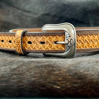 Hooey Hooey Hands Up Basket Weave Belt