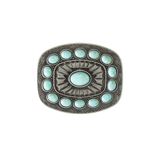 Blazin Roxx Blazin Roxx Turquoise Stones Belt Buckle