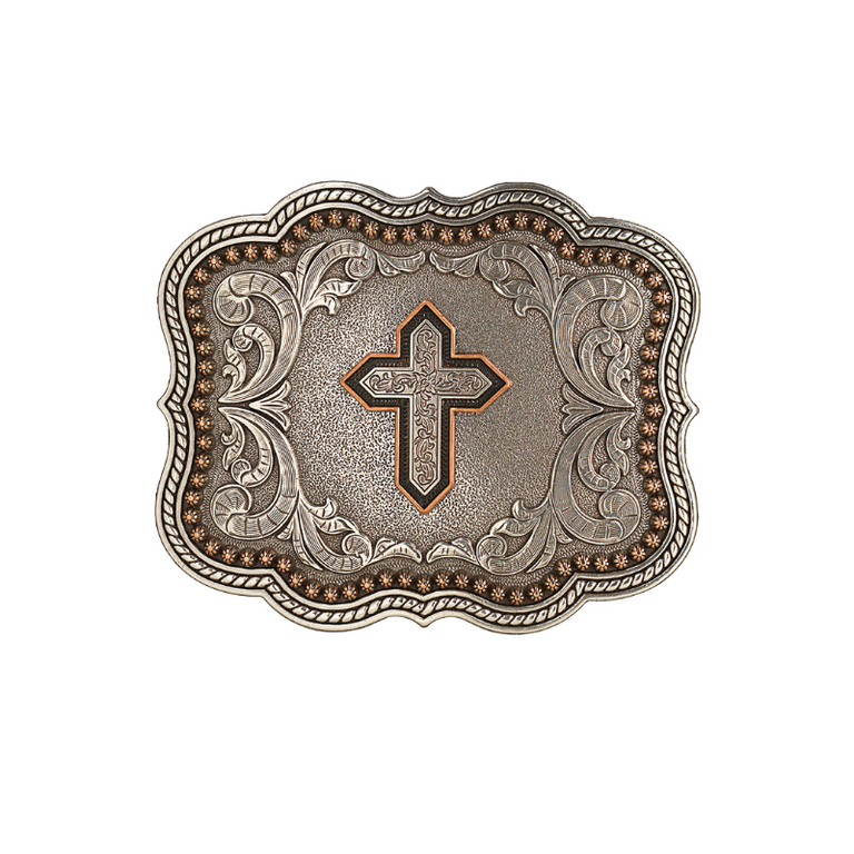 Nocona Nocona Scalloped Copper Cross Buckle