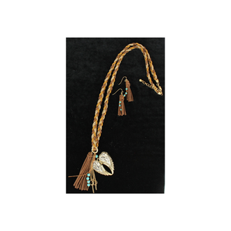 Blazin Roxx Blazin Roxx Braided Wings And Fringe Set