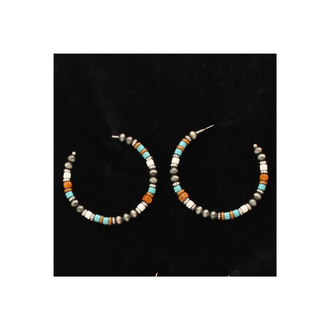 Silver Strike Silver Strike Beaded Hoop Earrings