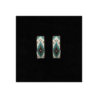 Silver Strike Silver Strike Southwest Beaded Hoop Earrings