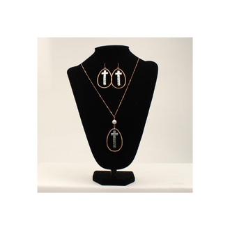 Blazin Roxx Blazin Roxx Long Dangle Cross Set