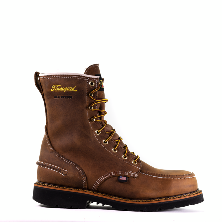 Thorogood Thorogood 8” Moc Toe Safety With Defined Heel Boot