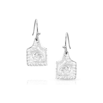 Montana Silversmiths Montana Silversmiths Silver Ear Tag Earrings