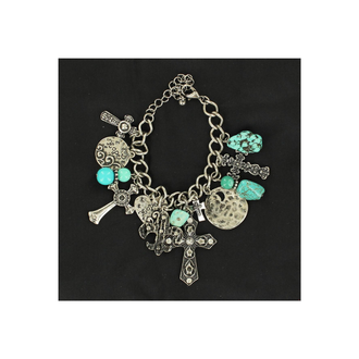 Blazin Roxx Blazin Roxx Mixed Pendant Bracelet