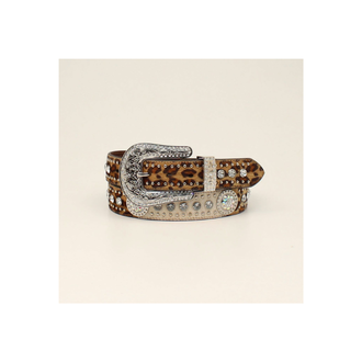 Nocona Nocona Calf Hair Leopard Concho Belt