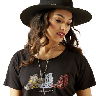 Ariat Ariat Pop Boots S/S Tshirt - Black