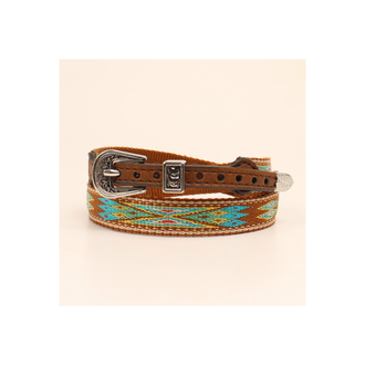 Nocona Nocona Ribbon Hat Band With Southwestern Pattern