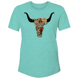 Hooey Hooey Yuma S/S Tshirt - Turquoise