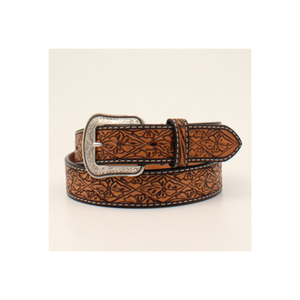 3D 3D Brown Tooled Leather Belt