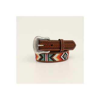Nocona Nocona Basketweave Beaded Southwest Pattern Belt
