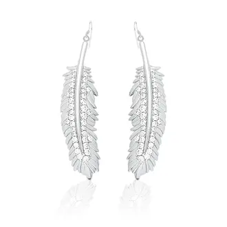 Kelly Herd Kelly Herd  Shimmering Feather Dangle Earrings