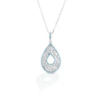 Kelly Herd Kelly Herd Turquoise And Clear Teardrop Necklace