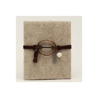 Silver Strike Silver Creek Leather Copper Arrow Bracelet