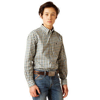 Ariat Ariat Pro Blake L/S Shirt - White/Green Plaid