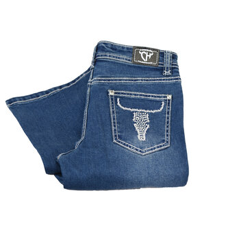 Cowgirl Hardware Cowgirl Hardware Barbed Crystal Skull Jeans