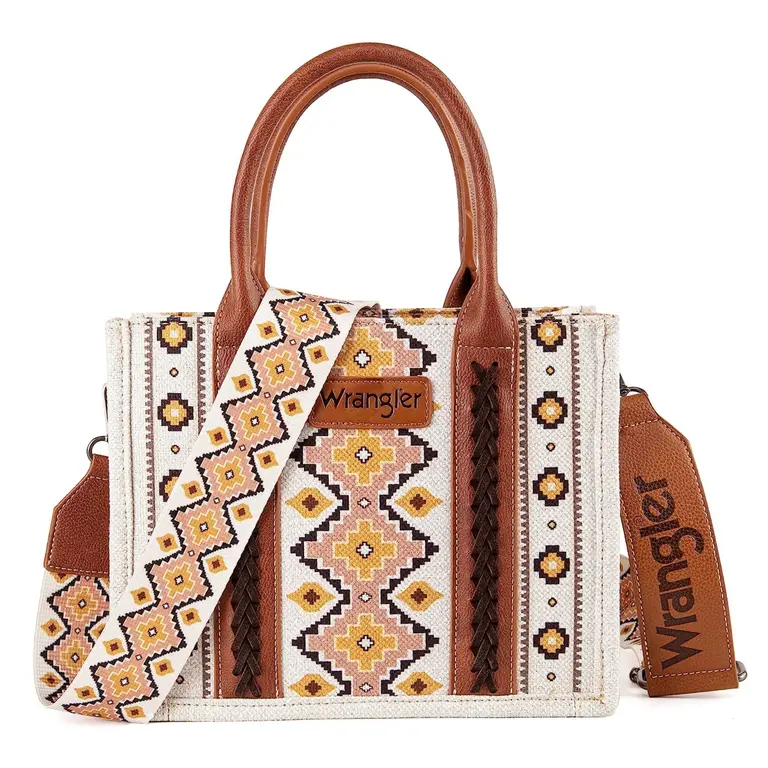 Montana West Inc Wrangler Southwest Print Small Canvas Tote/Crossbody
