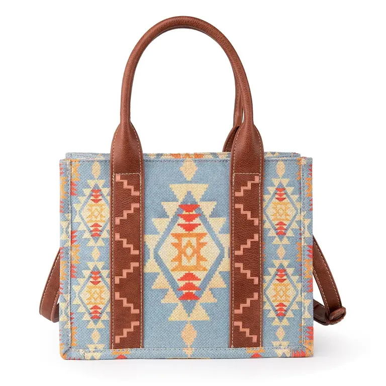 Montana West Inc Wrangler Southwest Print Small Canvas Tote/Crossbody