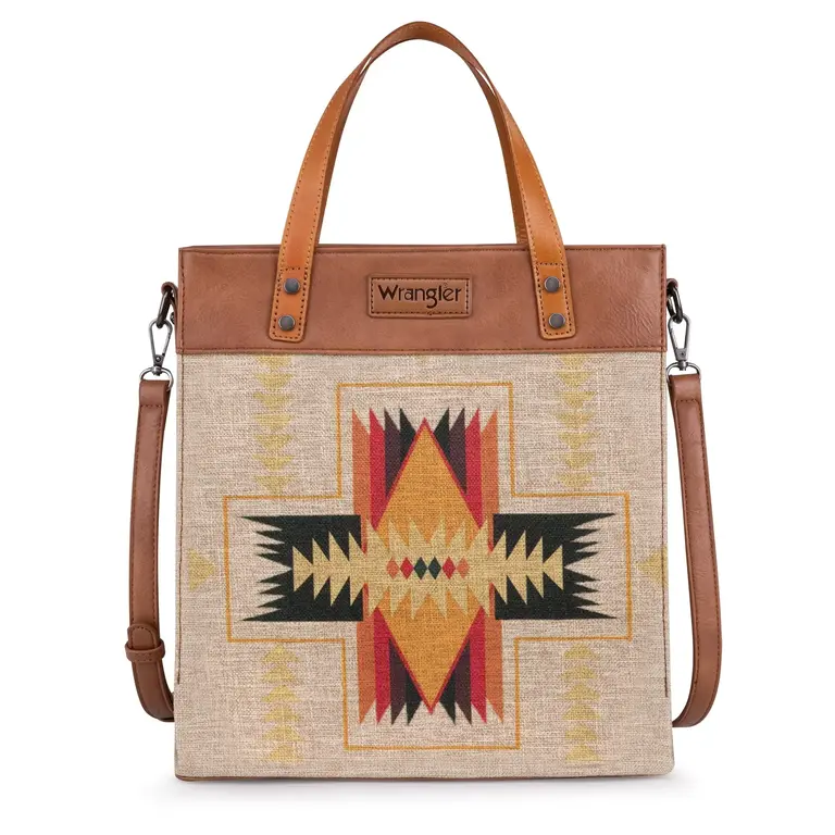 Montana West Inc Wrangler Art Print Canvas Tote - Aztec
