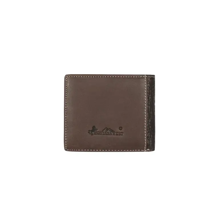 Montana West Inc Montana West Leather Collection Bifold Wallet - Coffee
