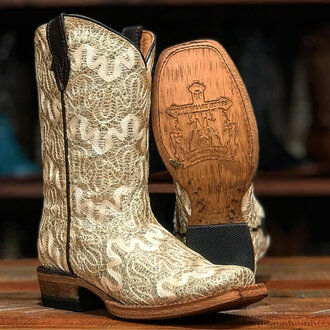 Tanner Mark Tanner Mark Shimmer Beige Boot - Youth