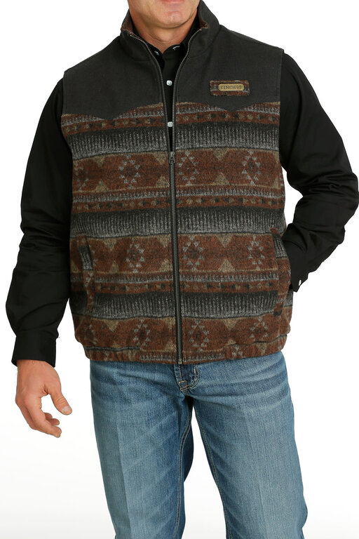 Cinch Cinch CC Wooly Vest - Black/Brown