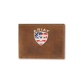 Ariat Ariat American Flag Embroidered Bifold Wallet