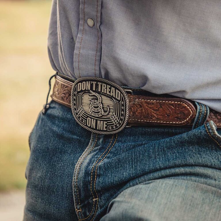 Montana Silversmiths Montana Silversmiths Buckle Don't Tread On Me Roped Buckle