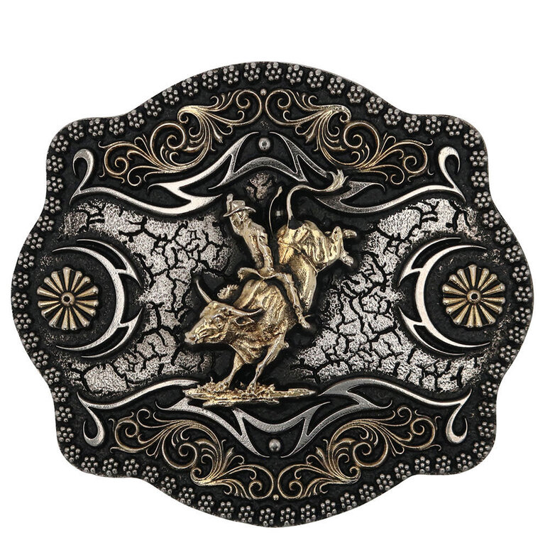 Montana Silversmiths Montana Silversmiths Blaze Bull Rider Buckle