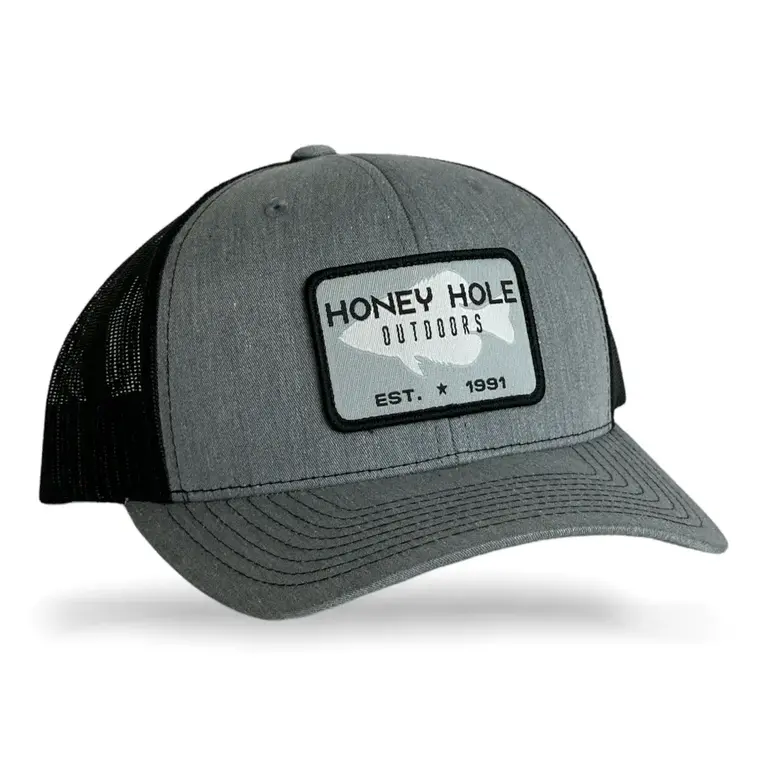 Honey Hole Honey Hole White Crappie Snapback - Heather Grey/Black