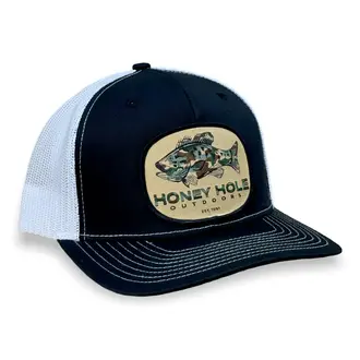 Honey Hole Honey Hole Camo Bass Snapback Cap