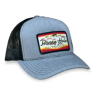 Honey Hole Honey Hole Sonar Snapback Cap - Heather Grey/Black