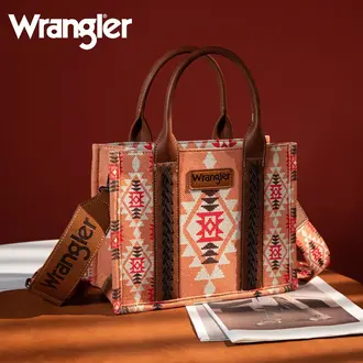 Wrangler Wrangler Southwestern Print Small Tote/Crossbody - Orange