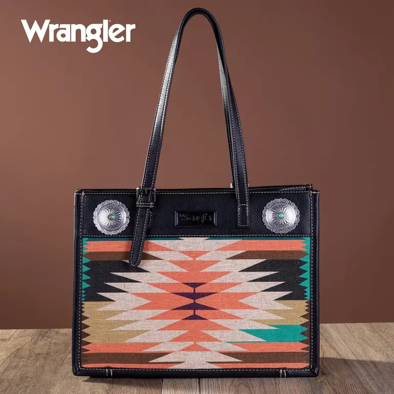 Wrangler Wrangler Southwestern Art Print Tote - Black