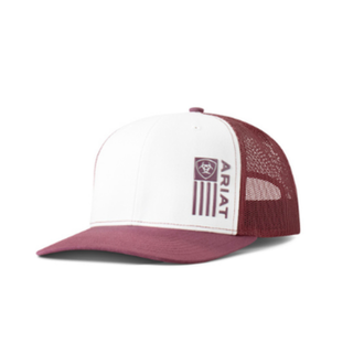 Ariat Ariat  Flag Logo Burgundy Cap