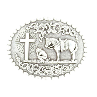 Nocona Nocona Dot Edge Cowboy Prayer Buckle