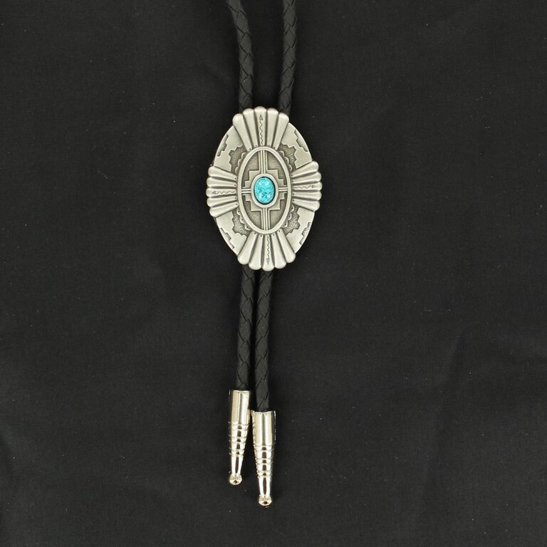 Double S Double S Southwestern Turquoise Bolo