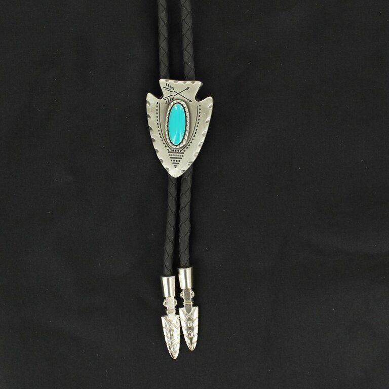Double S Double S Arrowhead With Turquoise Stone Bolo