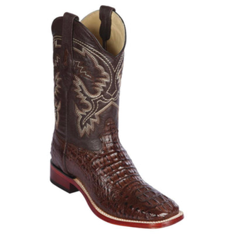 Los Altos Los Altos Caiman Hornback Boots  - Brown