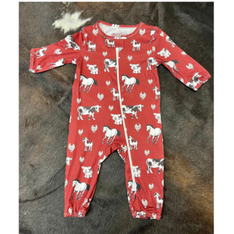 Cowboy Hardware CowboyHardware All Over Farm Romper