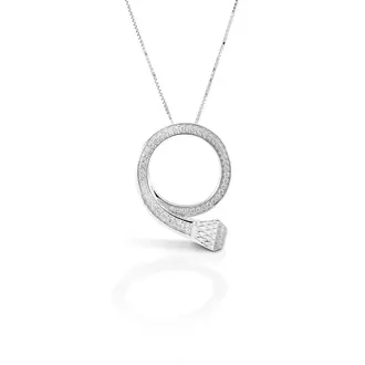 Kelly Herd Kelly Herd Circle Nail Pendant Sterling Silver Necklace