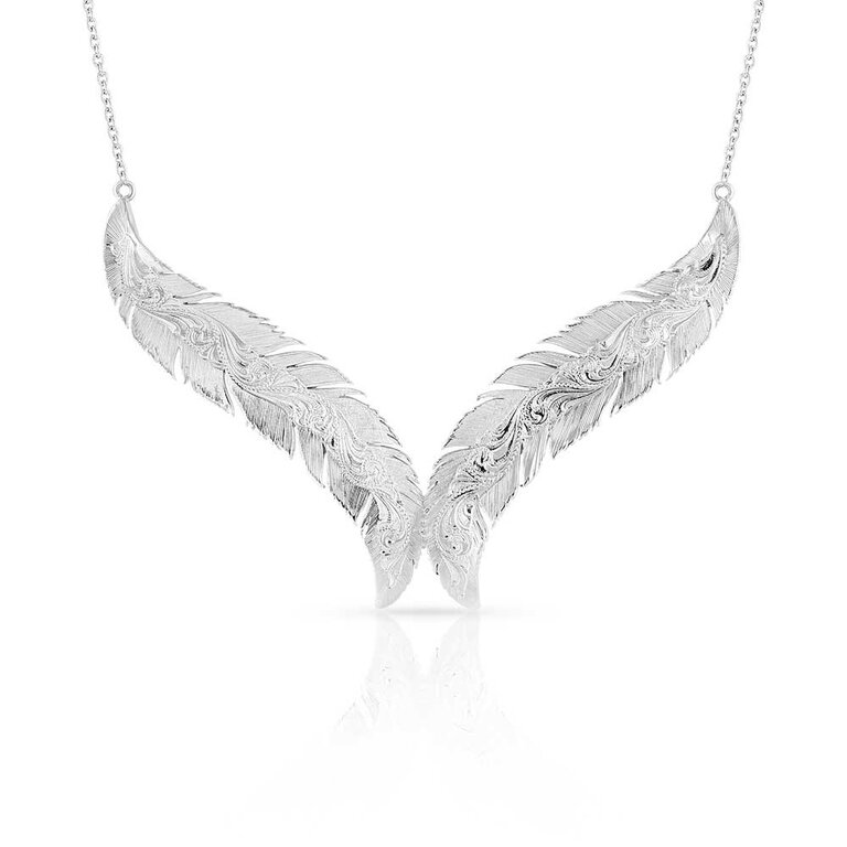 Montana Silversmiths Montana Silversmiths Breaking Trail Feather Necklace