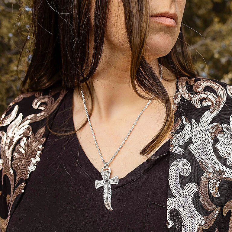 Montana Silversmiths Montana Silversmiths Western Feather Necklace
