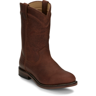 Justin Justin Braswell Leather Water Buffalo -Roper Style - Brown