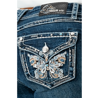 Grace in LA Grace In LA Jeans - Butterfly Flap Pocket