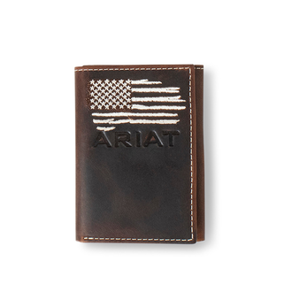 Ariat Ariat Distressed Flag Trifold Wallet