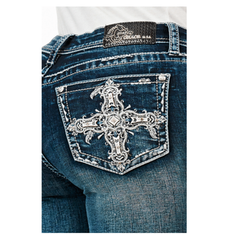 Grace in LA Grace In LA Cross Pocket Easy Fit Jeans