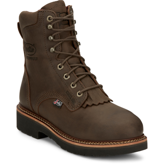Justin Justin Rivot Hickory Brown Cowhide Boot - Waterproof